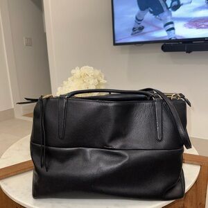 Coach Black Leather Satchel Bag